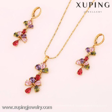 61698- Xuping Crystal jewelry fancy type jewelry set bride